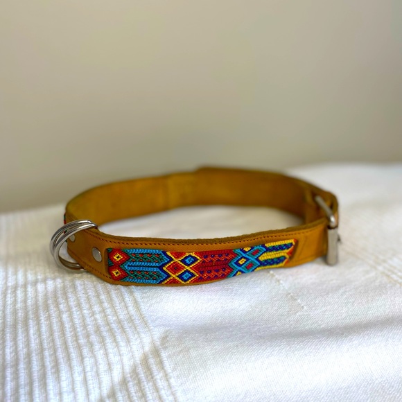 Handmade Mexican dog collar & leash - Picture 2 of 3